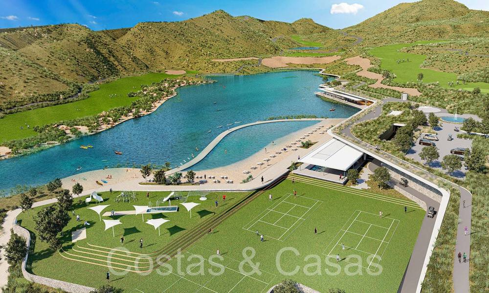 New modern luxury villas for sale with spectacular views of the golf, the lake and the Mediterranean to Africa, in a gated golf resort in Benahavis - Marbella 779266