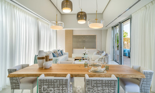 Ready to move in modern luxury front line beach villa for sale in an exclusive complex in Estepona, Costa del Sol 28220 