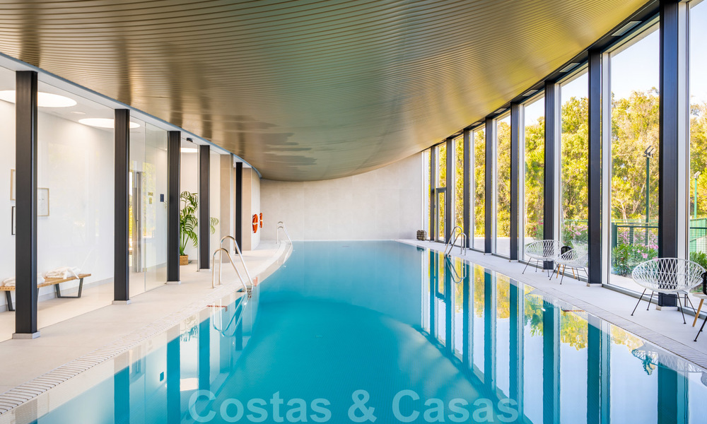 Ready to move in modern luxury front line beach villa for sale in an exclusive complex in Estepona, Costa del Sol 28231
