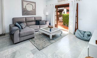 Redecorated townhouse for sale in a small frontline beach complex in Estepona West, close to the city 28100 
