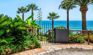 Redecorated townhouse for sale in a small frontline beach complex in Estepona West, close to the city 28122 