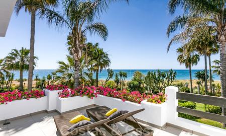 Renovated frontline beach townhouse for sale in Costalita, New Golden Mile, Marbella - Estepona, with stunning panoramic sea views 28425