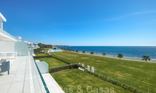 Private resale! Brand new on the market. Ultra deluxe avant garde beach front apartment for sale in an exclusive complex on the New Golden Mile, Marbella - Estepona 28686 