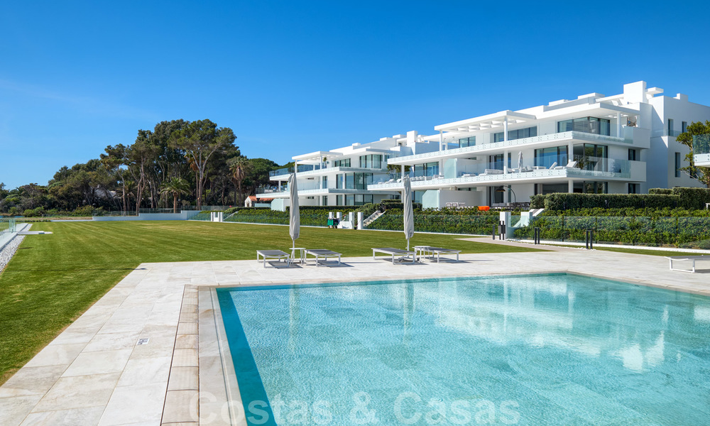 Private resale! Brand new on the market. Ultra deluxe avant garde beach front apartment for sale in an exclusive complex on the New Golden Mile, Marbella - Estepona 28700