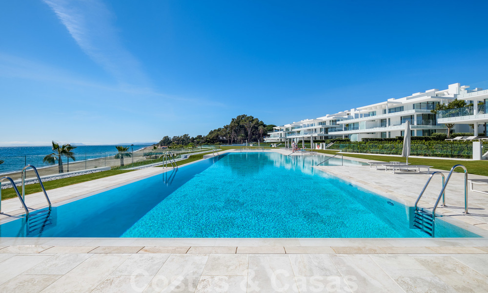 Private resale! Brand new on the market. Ultra deluxe avant garde beach front apartment for sale in an exclusive complex on the New Golden Mile, Marbella - Estepona 28702