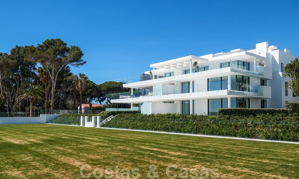 Private resale! Brand new on the market. Ultra deluxe avant garde beach front apartment for sale in an exclusive complex on the New Golden Mile, Marbella - Estepona 28703