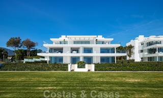Private resale! Brand new on the market. Ultra deluxe avant garde beach front apartment for sale in an exclusive complex on the New Golden Mile, Marbella - Estepona 28704 