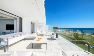 Private resale! Brand new on the market. Ultra deluxe avant garde beach front apartment for sale in an exclusive complex on the New Golden Mile, Marbella - Estepona 28712 