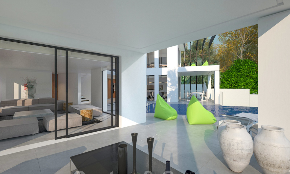Plot + project for a modern new build villa for sale close to the beach in East Marbella 28609