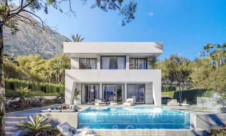 Elegant, new modern villas for sale in Manilva, Costa del Sol. Walking distance to the beach, golf club, amenities, restaurants and marina. 28627