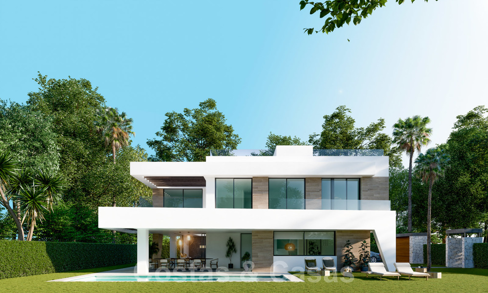 New innovative luxury villa in modern style for sale, beachside Elviria, Marbella 28637