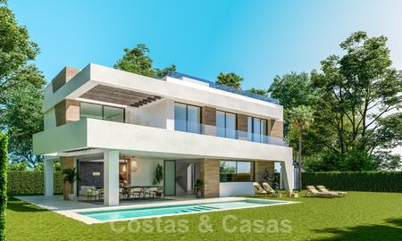 New innovative luxury villa in modern style for sale, beachside Elviria, Marbella 28639