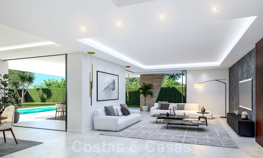 New innovative luxury villa in modern style for sale, beachside Elviria, Marbella 28640