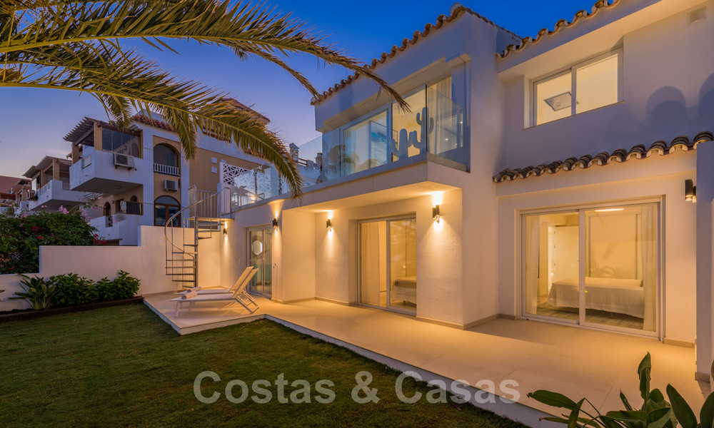 For sale, move-in ready, fully renovated beachfront villa with sea view in Estepona West 28870