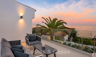 For sale, move-in ready, fully renovated beachfront villa with sea view in Estepona West 28873 