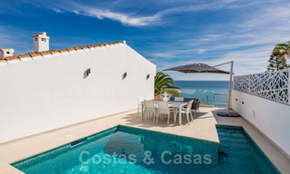 For sale, move-in ready, fully renovated beachfront villa with sea view in Estepona West 28893 