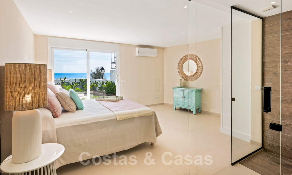For sale, move-in ready, fully renovated beachfront villa with sea view in Estepona West 28897