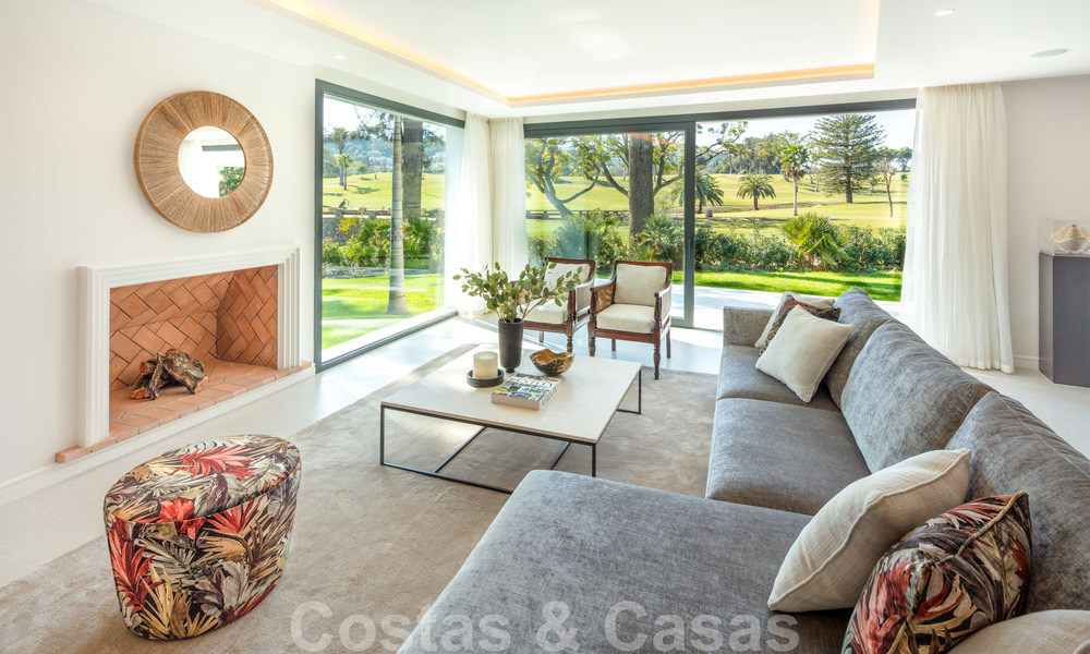 Elegantly renovated frontline golf villa for sale in the heart of the Golf Valley in Nueva Andalucia, Marbella 30042