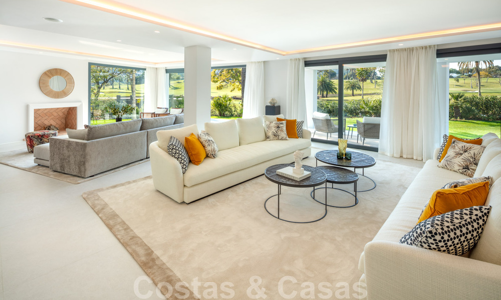 Elegantly renovated frontline golf villa for sale in the heart of the Golf Valley in Nueva Andalucia, Marbella 30044