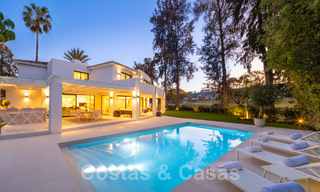 Elegantly renovated frontline golf villa for sale in the heart of the Golf Valley in Nueva Andalucia, Marbella 30056 