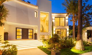 Elegantly renovated frontline golf villa for sale in the heart of the Golf Valley in Nueva Andalucia, Marbella 30057 