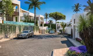 Modern new build villas for sale in Marbella town centre in a gated and secured exclusive villa complex within walking distance of everything 30085 