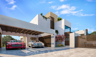 Modern new build villas for sale in Marbella town centre in a gated and secured exclusive villa complex within walking distance of everything 30094 