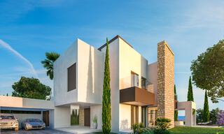 Modern new build villas for sale in Marbella town centre in a gated and secured exclusive villa complex within walking distance of everything 30101 