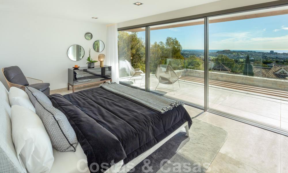 Brand new contemporary style villa in a gated community with panoramic sea views for sale in Benahavis - Marbella 30666
