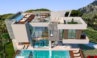 Top location, modern luxury villa for sale in a well-established beachside urbanisation on the Golden Mile in Marbella 30764 