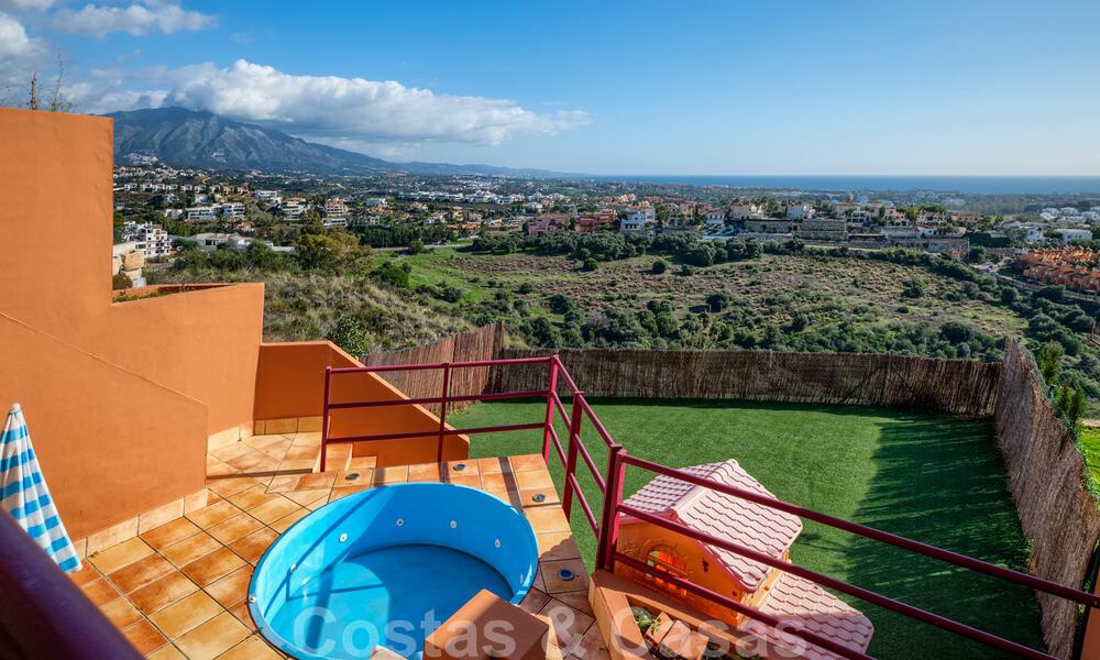 Spacious family townhouse for sale with panoramic coastal and sea views in Benahavis - Marbella 30791