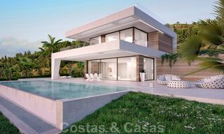 Modern new build villa for sale, directly on the golf course with panoramic golf, mountain and sea views in Estepona 30871 