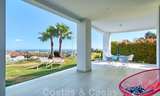 Modern villa for sale, frontline golf with panoramic mountain, golf and sea views in Benahavis - Marbella 31008 