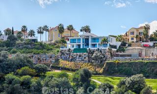 Modern villa for sale, frontline golf with panoramic mountain, golf and sea views in Benahavis - Marbella 31018 