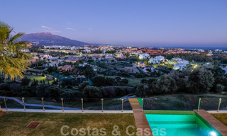 Modern villa for sale, frontline golf with panoramic mountain, golf and sea views in Benahavis - Marbella 32041 