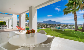 Modern villa for sale, frontline golf with panoramic mountain, golf and sea views in Benahavis - Marbella 42265 