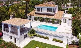 Ready to move into, First line golf, fully renovated luxury villa in gated and secured residential area for sale in Nueva Andalucia, Marbella 31230 