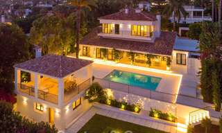 Ready to move into, First line golf, fully renovated luxury villa in gated and secured residential area for sale in Nueva Andalucia, Marbella 31234 