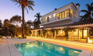 Ready to move into, First line golf, fully renovated luxury villa in gated and secured residential area for sale in Nueva Andalucia, Marbella 31237 
