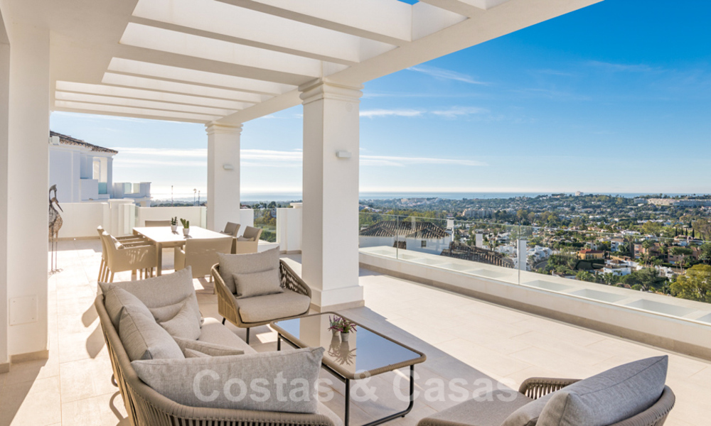 Move in ready, new luxury penthouse for sale with panoramic sea views in an exclusive development in Nueva Andalucia in Marbella 31540