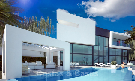 Move in ready! New modern style villa for sale with stunning open sea views in Marbella, close to the beaches and centre 32315