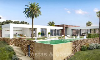 Modern new build villas for sale with stunning sea views in Marbella, close to the beaches and centre 32150 