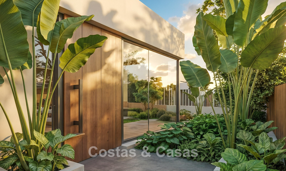 Modern new build villas for sale with stunning sea views in Marbella, close to the beaches and centre 803965
