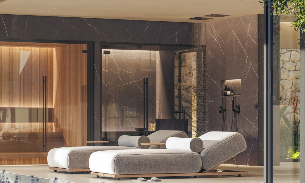 Modern new build villas for sale with stunning sea views in Marbella, close to the beaches and centre 803978