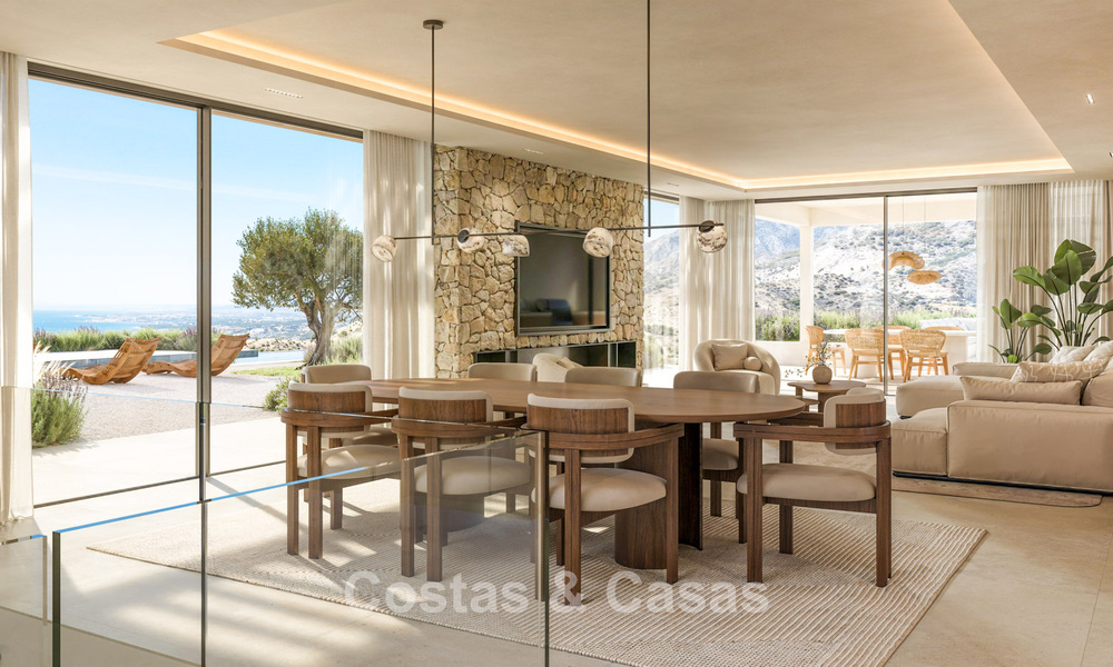 Modern new build villas for sale with stunning sea views in Marbella, close to the beaches and centre 803988