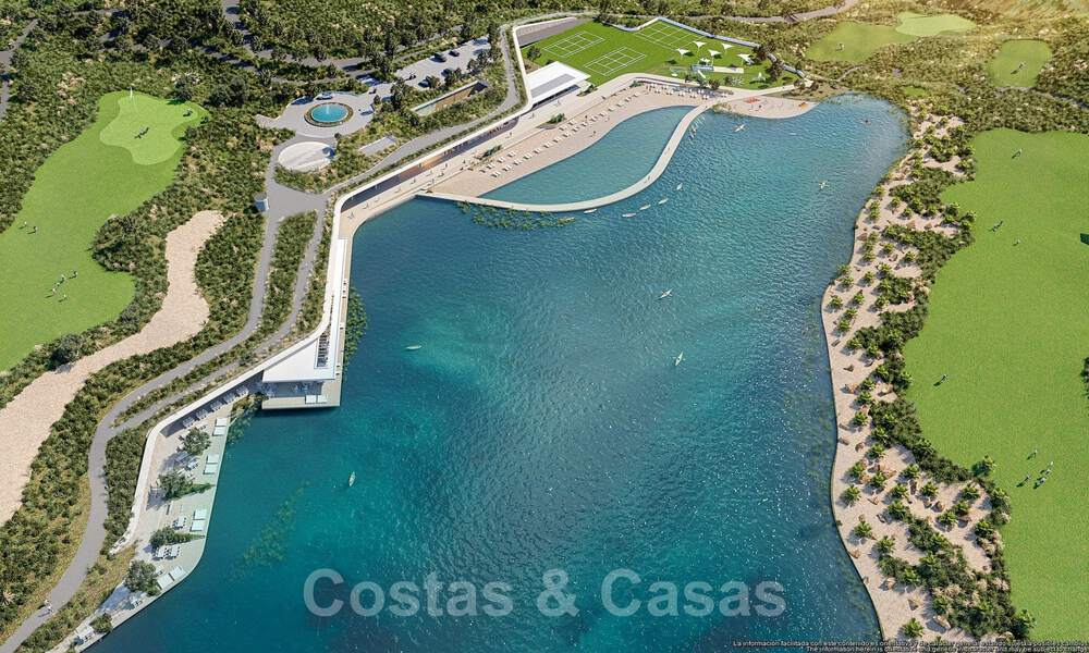 Building plots for turnkey, modern villas with spectacular views of the golf course, the lake, the mountains and the sea to Africa, in a gated nature and golf resort for sale in Benahavis - Marbella 61305