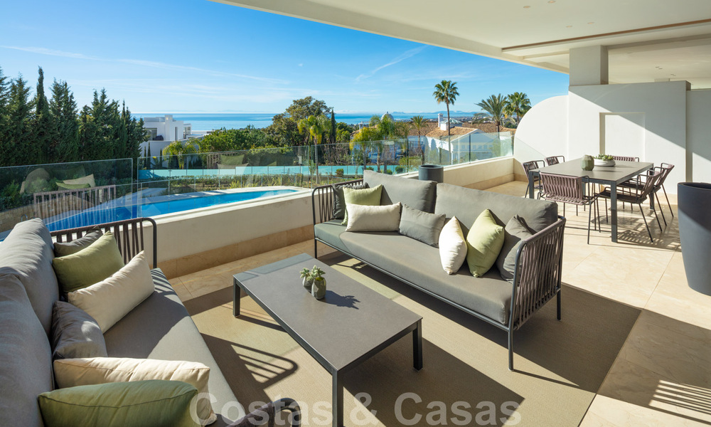 Spacious, modern design penthouse apartment with stunning sea views for sale in Sierra Blanca on the Golden Mile, Marbella 32679