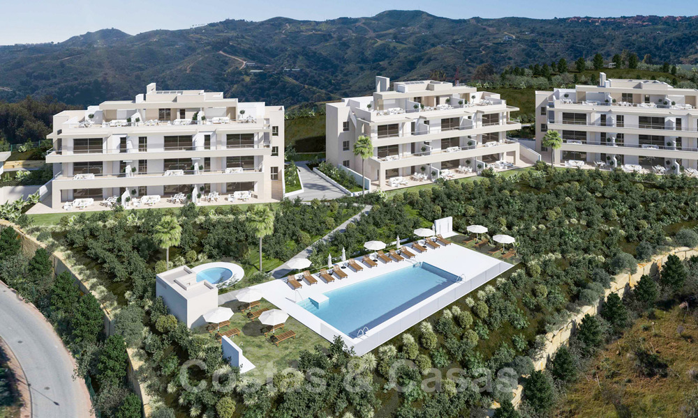 New modern apartments for sale with stunning sea- golf- and mountain views in golf resort in La Cala de Mijas - Costa del Sol 32598