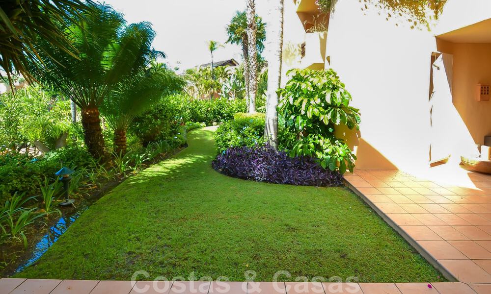 Spacious luxury flat with a generous terrace and garden for sale in prestigious development on the Golden Mile in Marbella 32741
