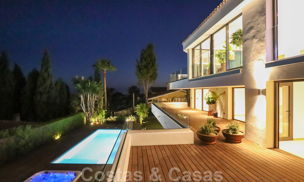 Move in ready, renovated contemporary beachside villa with panoramic sea views for sale in East Marbella 32770